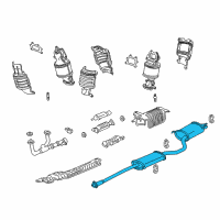 OEM Honda Muffler, Exhuast Diagram - 18307-SJC-A21