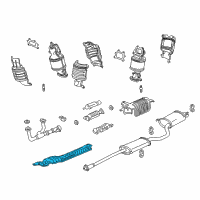 OEM 2003 Honda Pilot Plate A, Floor Heat Baffle Diagram - 74601-S3V-A10