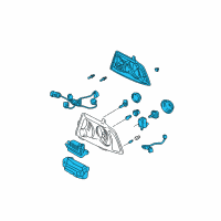 OEM 2002 Lincoln Navigator Composite Headlamp Diagram - 2L7Z-13008-BA