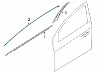 OEM 2021 Hyundai Sonata MOULDING Assembly-FRT Dr Frame, LH Diagram - 82850-L1000