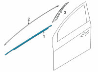 OEM 2020 Hyundai Sonata W/STRIP Assembly-FR Dr Belt O/S LH Diagram - 82210-L1000