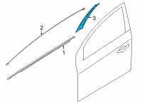 OEM 2020 Hyundai Sonata GARNISH Assembly-Dr Frame LH Diagram - 82250-L1000