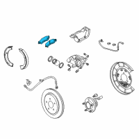 OEM 2015 Chevrolet Camaro Rear Pads Diagram - 92230273