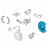 OEM 2011 Chevrolet Camaro Plate Asm-Rear Brake Backing Diagram - 92227527