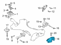 OEM 2022 Hyundai Santa Fe Bracket Assembly-T/M SUPT Diagram - 45211-4G700