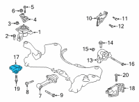 OEM 2022 Hyundai Santa Fe Bracket-Roll Rod Support Diagram - 45218-4G610