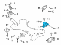 OEM Hyundai Santa Fe Bracket Assembly-Transmission MTG Diagram - 21830-P2350