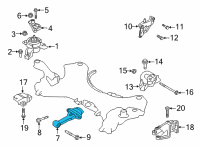 OEM Hyundai Santa Fe Bracket Assembly-Roll Rod Diagram - 21950-S1800