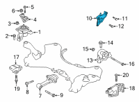 OEM 2020 Hyundai Sonata Bracket Assembly-Engine SUPT Diagram - 21670-2S100