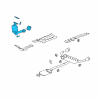 OEM 2009 Pontiac Torrent 3Way Catalytic Convertor Assembly (W/ Exhaust Front Man Diagram - 25818506