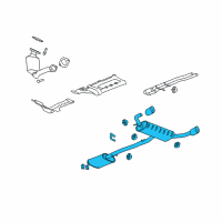 OEM 2008 Chevrolet Equinox Exhaust Muffler Assembly (W/ Exhaust Pipe & Tail Pipe) Diagram - 25920445