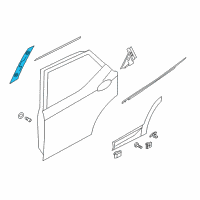 OEM 2018 Hyundai Santa Fe Garnish Assembly-Rear Door Front Frame, RH Diagram - 83260-2W000