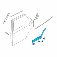 OEM 2018 Hyundai Santa Fe Garnish Assembly-Rear Door Side, RH Diagram - 87732-B8000-CA