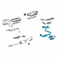 OEM 2012 Toyota Tacoma Converter & Pipe Diagram - 17450-0P200