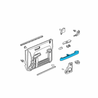 OEM Honda Element Armrest Assembly, Left Front Door Lining (Graphite Black) Diagram - 83555-SCV-A01ZC