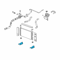 OEM 2009 Saturn Aura Radiator Lower Bracket Diagram - 22660577