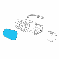 OEM 2009 Kia Rio5 Outside Rear View Mirror & Holder Assembly, Left Diagram - 876111G100