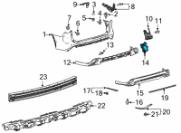 OEM 2022 Toyota Highlander Reflector Diagram - 81480-0E060