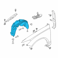 OEM 2019 Ford Police Responder Hybrid Fender Liner Diagram - HS7Z-16103-F