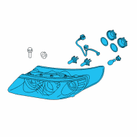 OEM 2010 Hyundai Azera Headlamp Assembly, Left Diagram - 92101-3L550