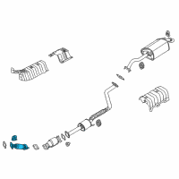 OEM Kia Forte Front Muffler Assembly Diagram - 28610A7400