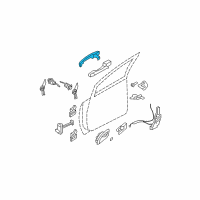 OEM Kia Rondo Front Door Outside Handle Assembly, Right Diagram - 826601D020