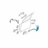 OEM 2008 Kia Rondo Rear Door Latch & Actuator Assembly, Left Diagram - 814101D010