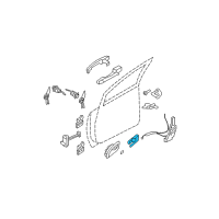 OEM 2007 Kia Rondo Door Inside Handle Assembly, Left Diagram - 826101D000RU