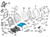 OEM 2020 BMW X3 Foam Part, Sports Seat Diagram - 52-10-6-994-374