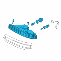 OEM 1998 Acura NSX Lamp Unit, Driver Side Diagram - 33352-SL0-A02
