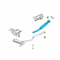 OEM 2019 Dodge Journey Front Exhaust Manifold And Catalytic Converter Diagram - 57008527AA