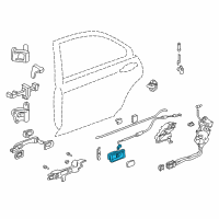 OEM 2003 Acura RL Handle Assembly, Right Rear Inside (Dark Lapis) Diagram - 72620-SZ3-003ZD