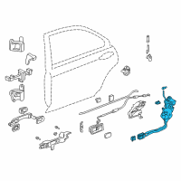 OEM Acura RL Lock Assembly, Right Rear Power Door Diagram - 72610-SZ3-003