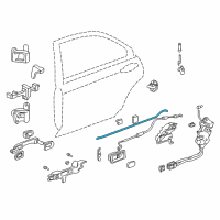 OEM 2000 Acura RL Rod, Rear Door Lock Diagram - 72632-SZ3-003