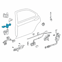 OEM 2000 Acura RL Checker, Right Rear Door Diagram - 72840-SZ3-003