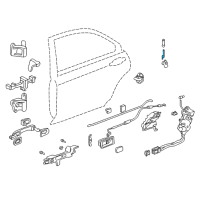 OEM 1994 Honda Accord Rod, RR. Door Lock Knob Diagram - 72633-SV4-003