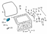 OEM Ford Edge Latch Diagram - FA1Z-7443150-C