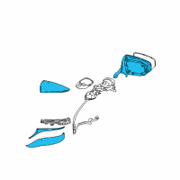 OEM 2020 Lexus LS500h Cover, Outer Mirror Diagram - 8791A-11020-B1