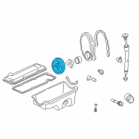 OEM 1987 Buick Skyhawk Pulley, Crankshaft Diagram - 10112371