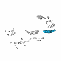 OEM 2009 Toyota Corolla Heat Shield Diagram - 58153-02151