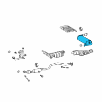 OEM 2009 Toyota Matrix Muffler & Pipe Diagram - 17430-0D540