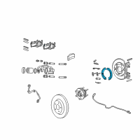 OEM Jeep Commander Parking Brake Shoe Kit Diagram - 5086930AC