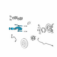 OEM 2008 Jeep Grand Cherokee CALIPER-Disc Brake Diagram - 5143702AB