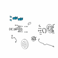 OEM 2005 Jeep Grand Cherokee Shoe Kit-Rear Disc Brake Diagram - 5080871AB