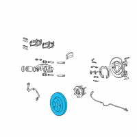 OEM 2007 Jeep Commander Rear Brake Rotor Diagram - 52089275AB