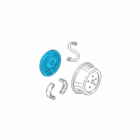 OEM 2005 Chevrolet Colorado Plate Asm, Rear Brake Backing (RH) Diagram - 88967083