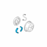 OEM 2009 Chevrolet Colorado Shoe Kit, Rear Brake Diagram - 19207735
