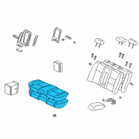 OEM Lexus IS300 Seat Cushion Pad Diagram - 7146053030A0