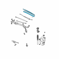 OEM 2001 Acura RL Windshield Wiper Blade Diagram - 76630-SP0-305