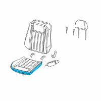 OEM 2009 Chrysler 300 Seat Cushion Foam Diagram - 5127489AA